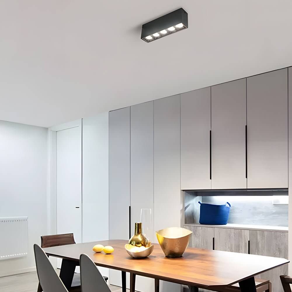 Linear LED Ceiling Downlight Fixture - Modern Aluminum Surface Mount