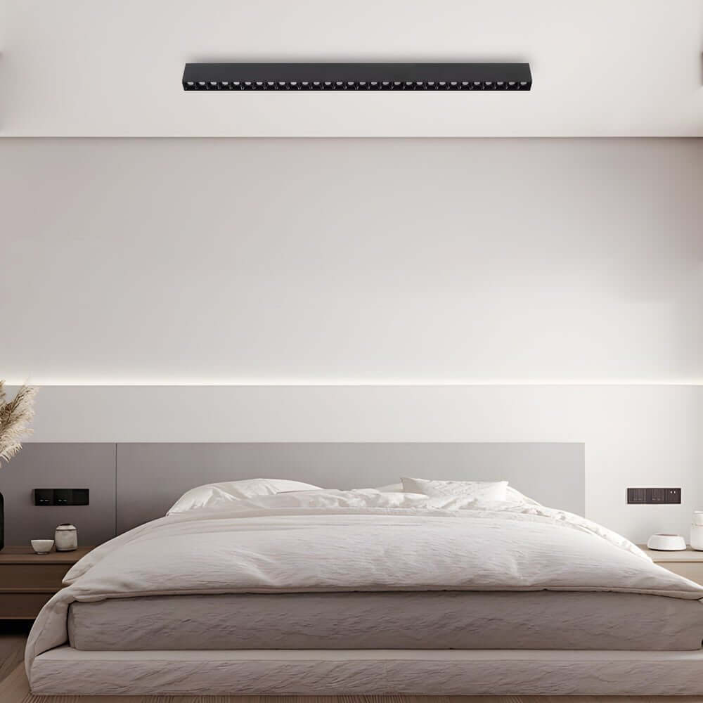 Linear LED Ceiling Downlight Fixture - Modern Aluminum Surface Mount