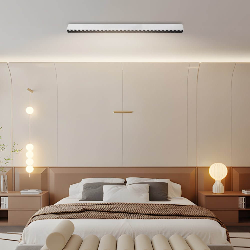 Linear LED Ceiling Downlight Fixture - Modern Aluminum Surface Mount