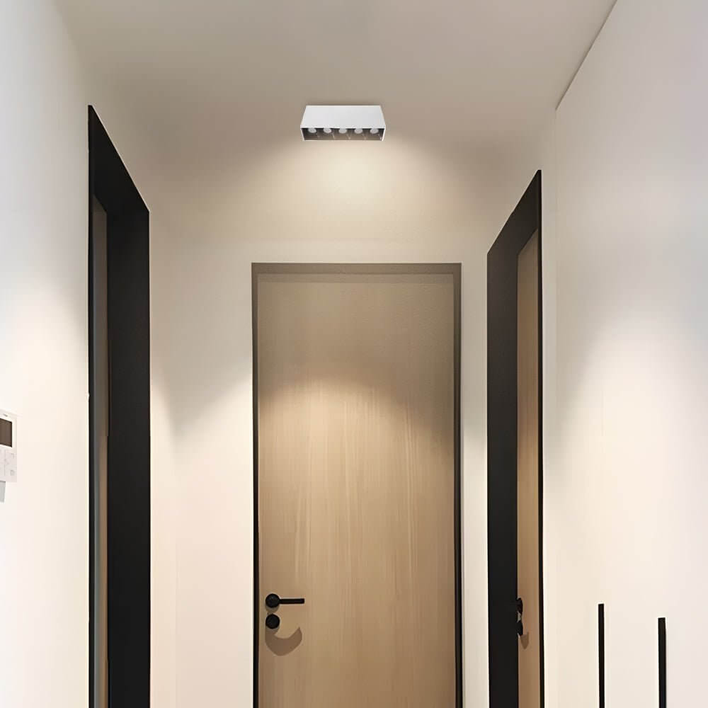 Linear LED Ceiling Downlight Fixture - Modern Aluminum Surface Mount