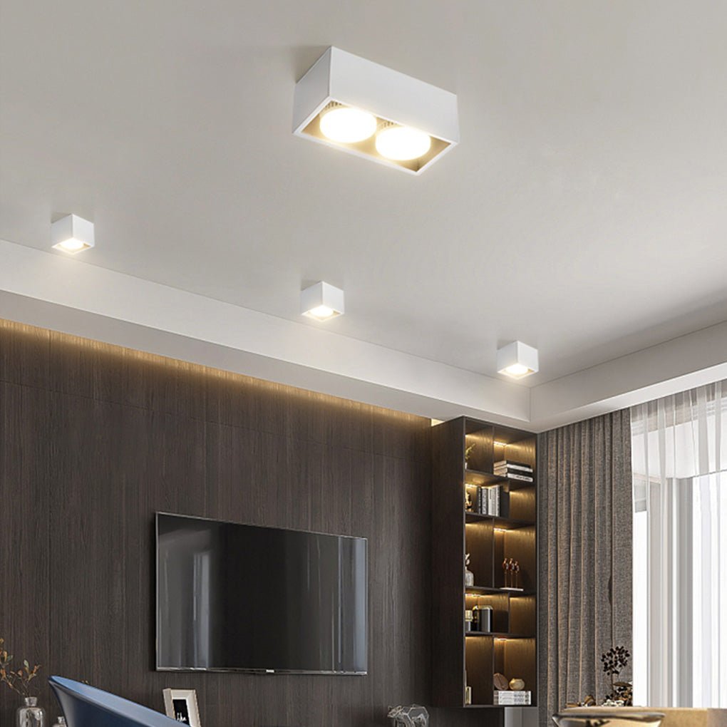 Adjustable Surface Mount Spotlight - Aluminum Box Downlight