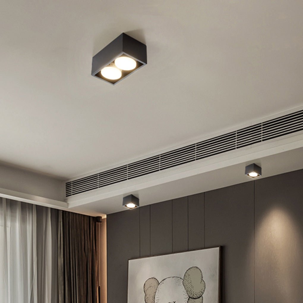 Adjustable Surface Mount Spotlight - Aluminum Box Downlight