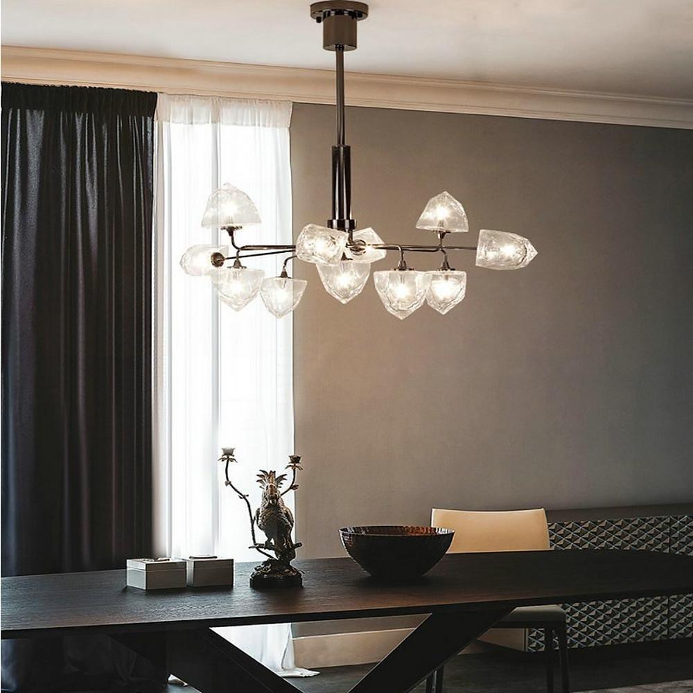 Mini Sputnik Chandelier 7-Light Metal Glass LED Ambient Lighting