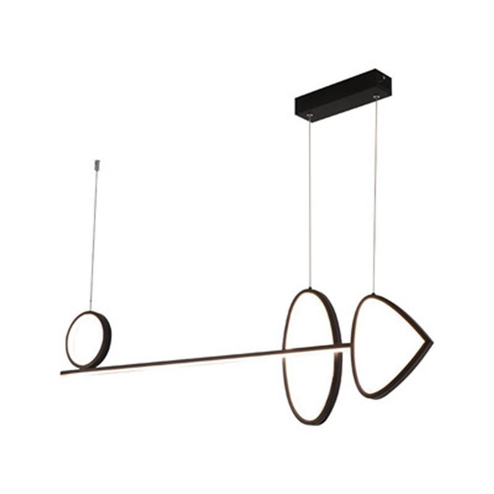 Modern Circular LED Chandelier with Artistic Line Design
