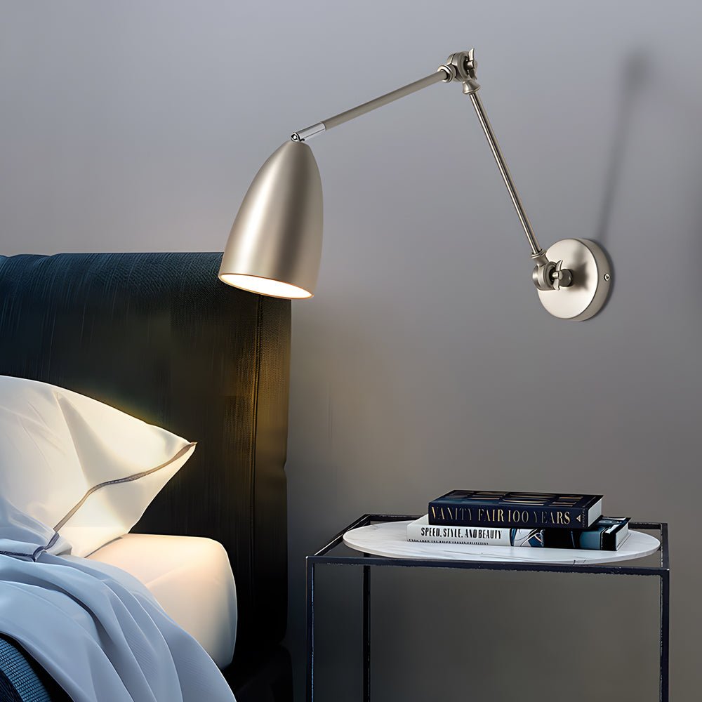 Modern Swing Arm Wall Sconce with 3 Adjustable Joints & LED