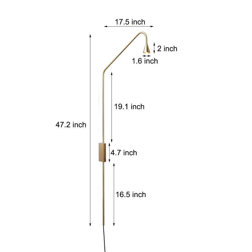 Adjustable Swing Arm Wall Lamp - Modern Minimalist Iron Sconce