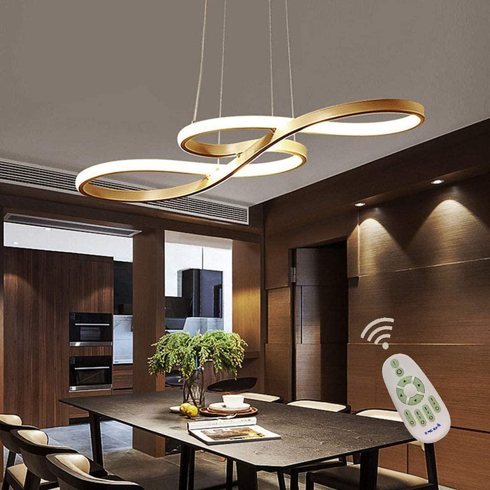 Modern Geometric Wave Chandelier Metal Silica Gel Ceiling Light