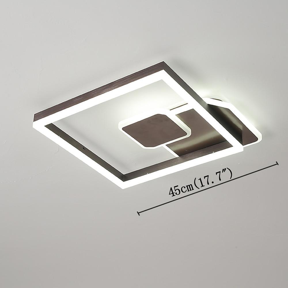 Geometric Square LED Flush Mount Ceiling Light - Dimmable