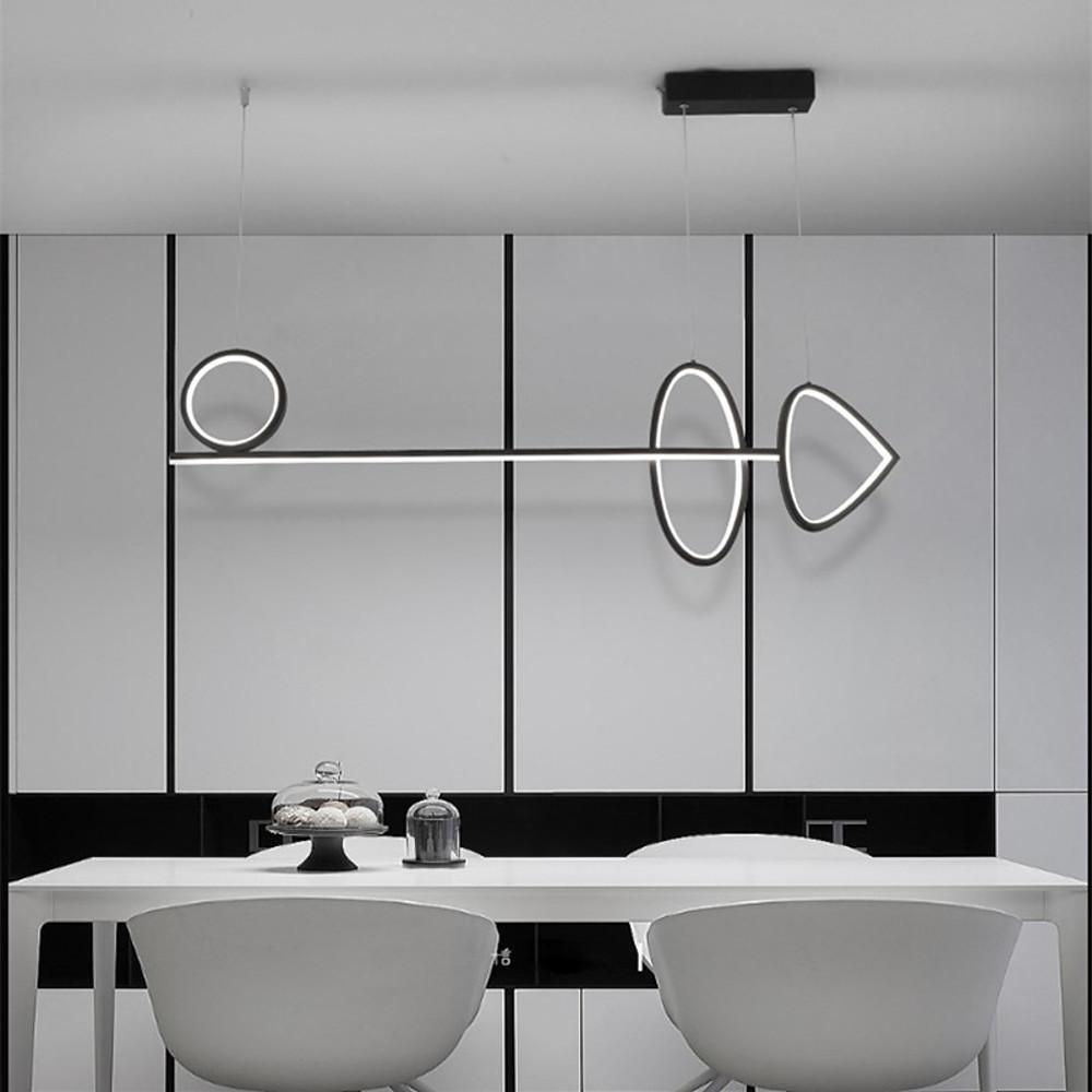 Modern Circular LED Chandelier with Artistic Line Design