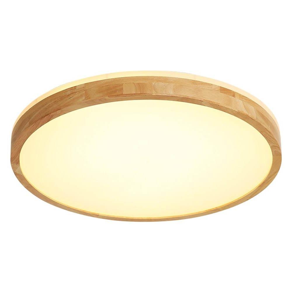 Circular Wood LED Flush Mount Ceiling Light – Nordic Minimalist Design