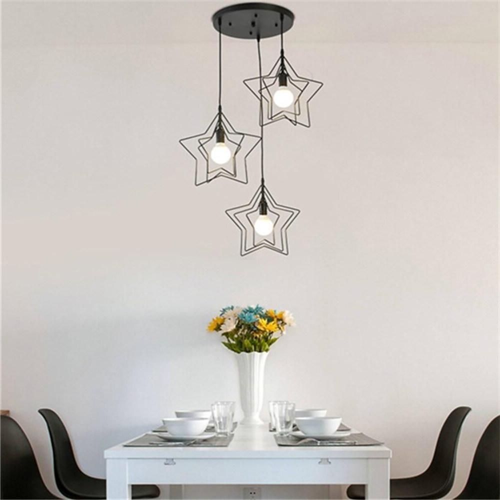 Multi Star Geometric Pendant Light - Modern Metal Hanging Fixture