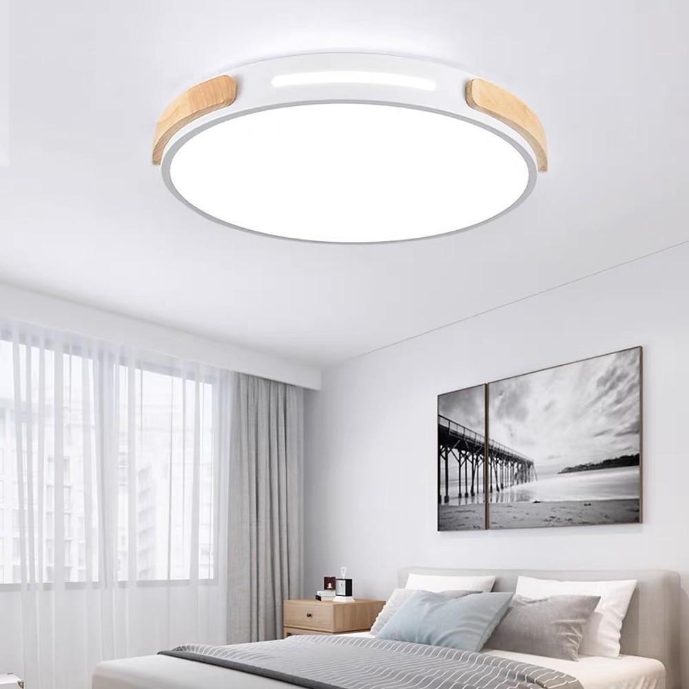 Modern Round LED Flush Mount Ceiling Light with Acrylic Shade