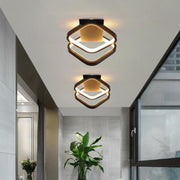 Modern Geometric LED Flush Mount Ceiling Light Metal Aluminum