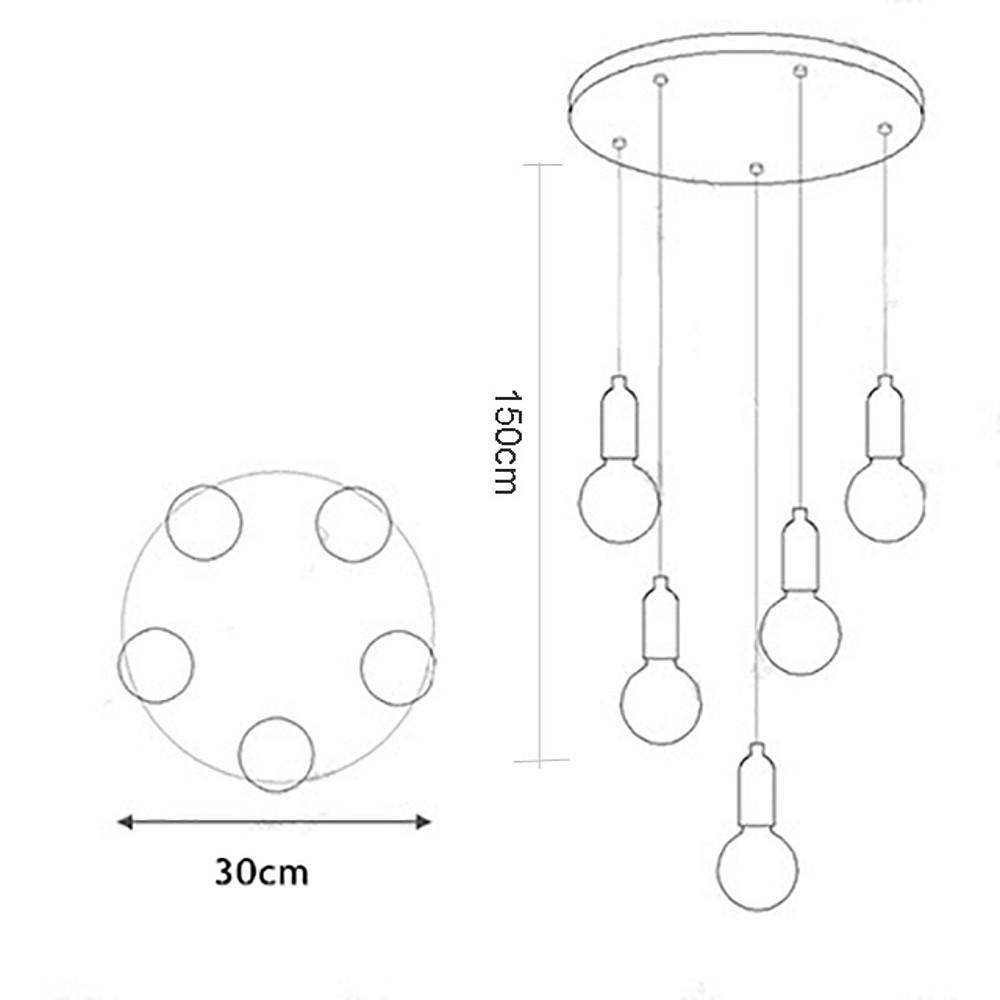 Modern Acrylic Bubble Globe LED Pendant Light Cluster Island Lamp