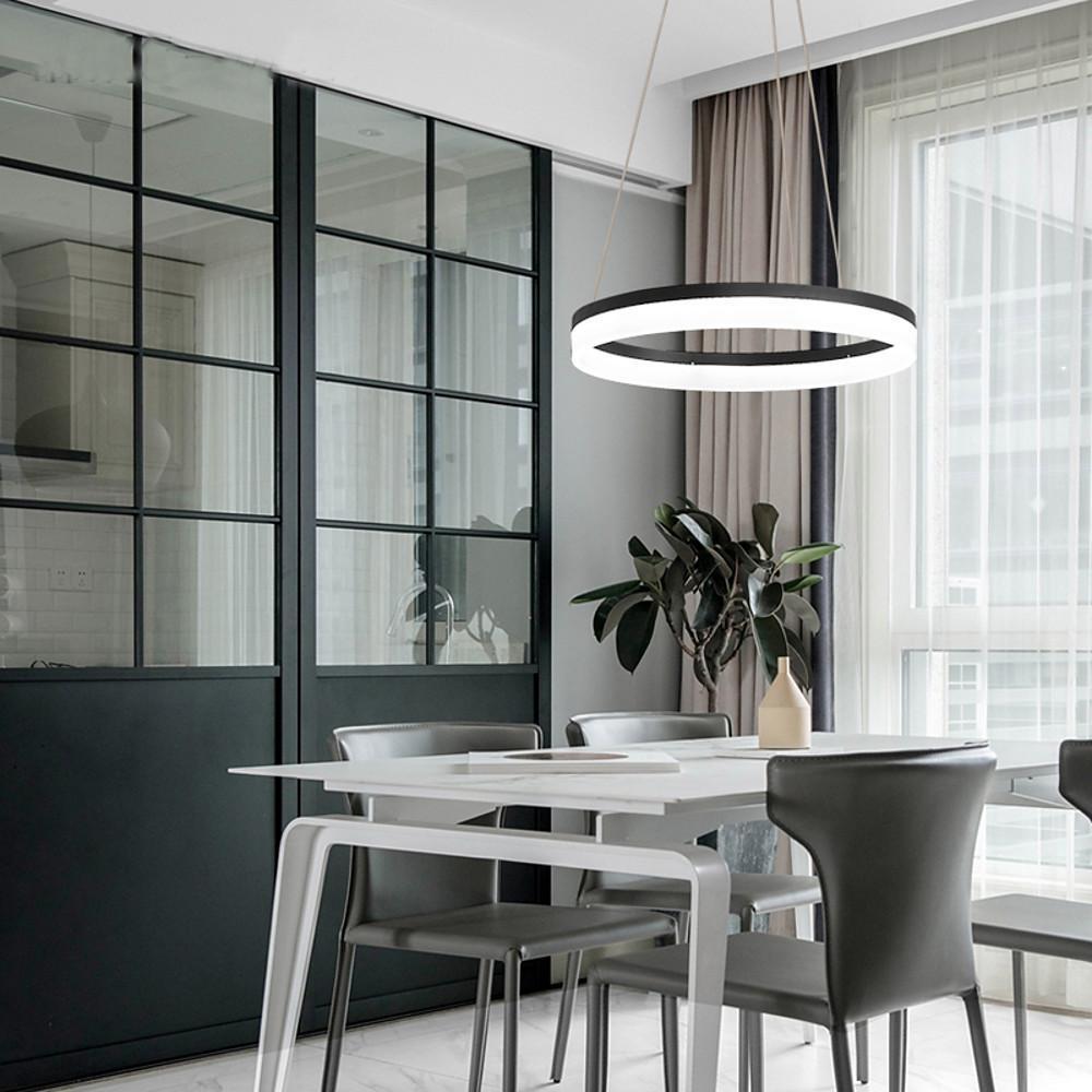 Modern Circle Acrylic Pendant Light LED Dining Kitchen Ceiling