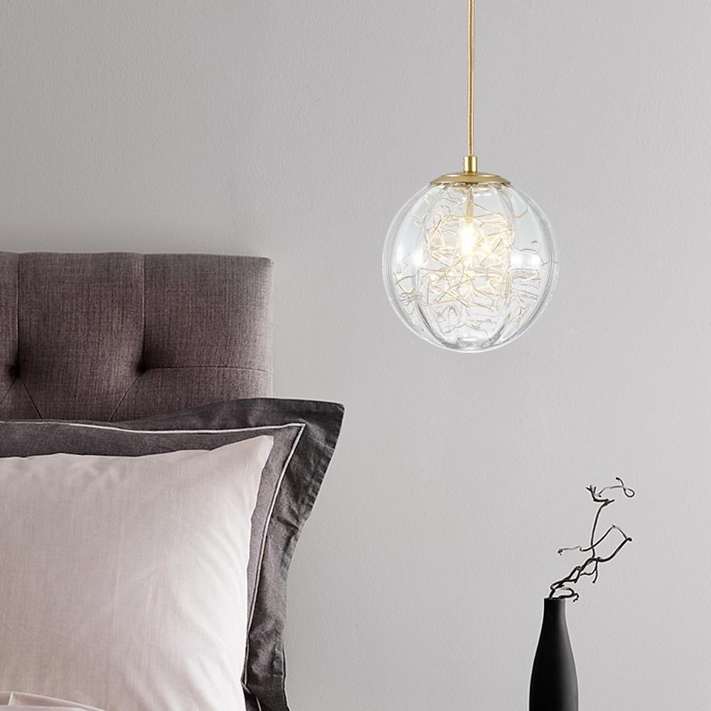 Nordic Glass Globe Pendant Light — Modern Artistic Ceiling Fixture