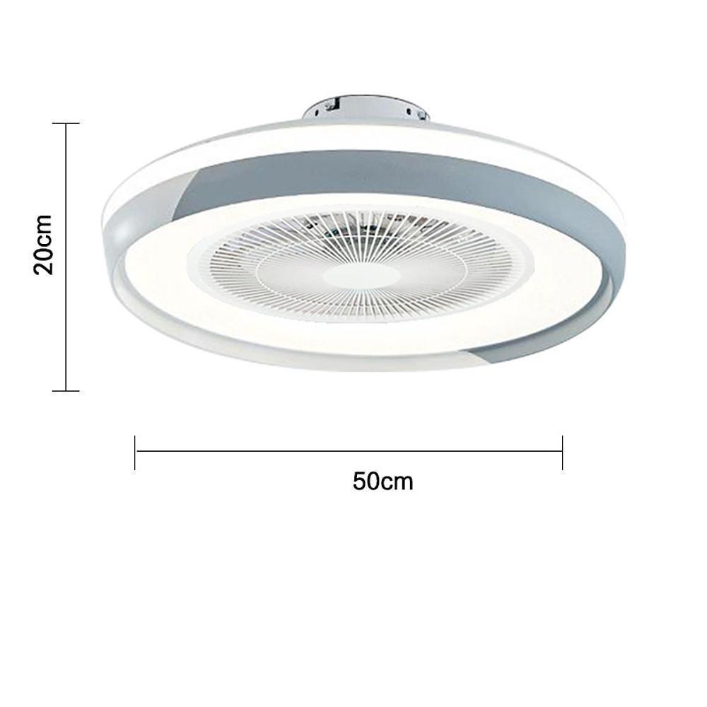 Dimmable Bladeless Ceiling Fan with LED Light and Remote Control