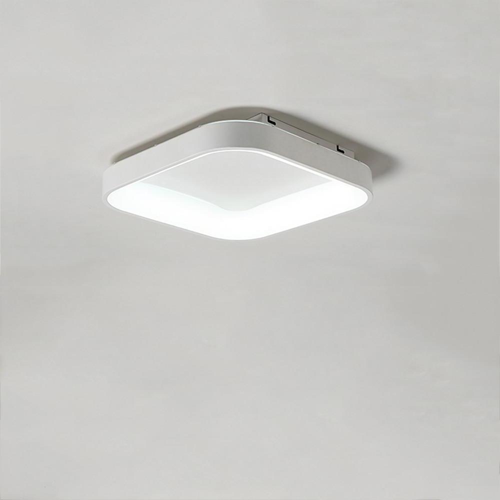 Square Modern LED Flush Mount Ceiling Light – Metal & Acrylic