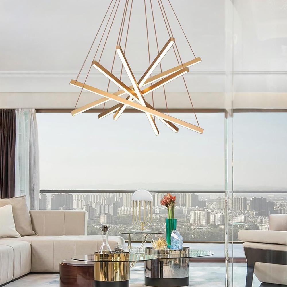 6-Light Modern Cluster Chandelier with Integrated LED