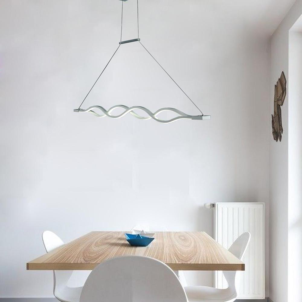 Double Wave LED Pendant Light Modern Dining Kitchen Island Fixture