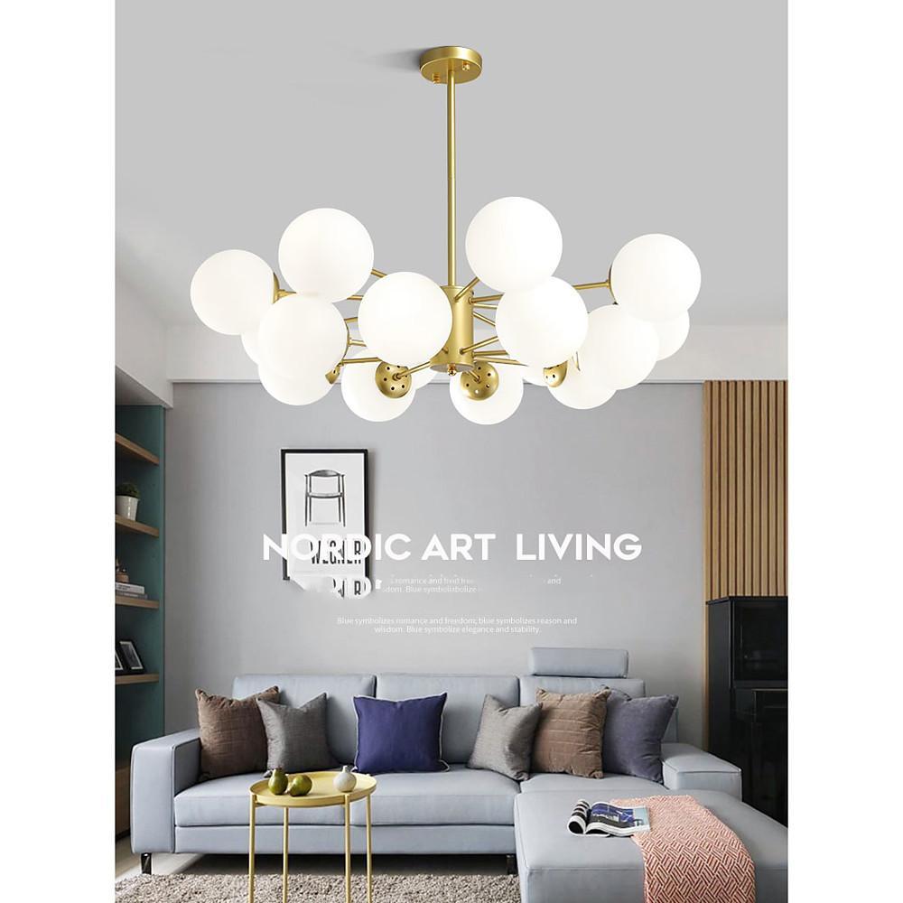 Globe Cluster Pendant Light | Metal & Glass LED Ceiling Fixture
