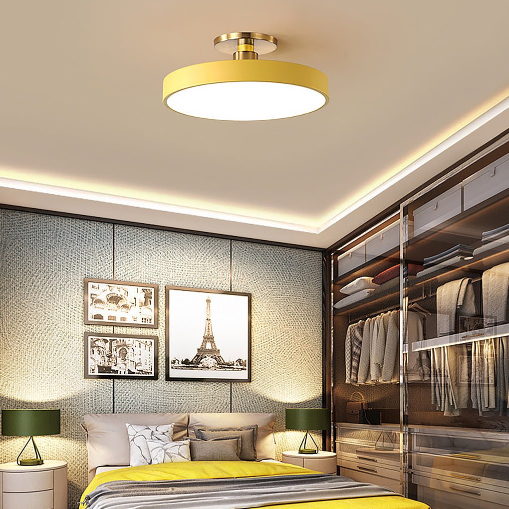 Modern LED Flush Mount Ceiling Light - Metal & Acrylic Globe Design