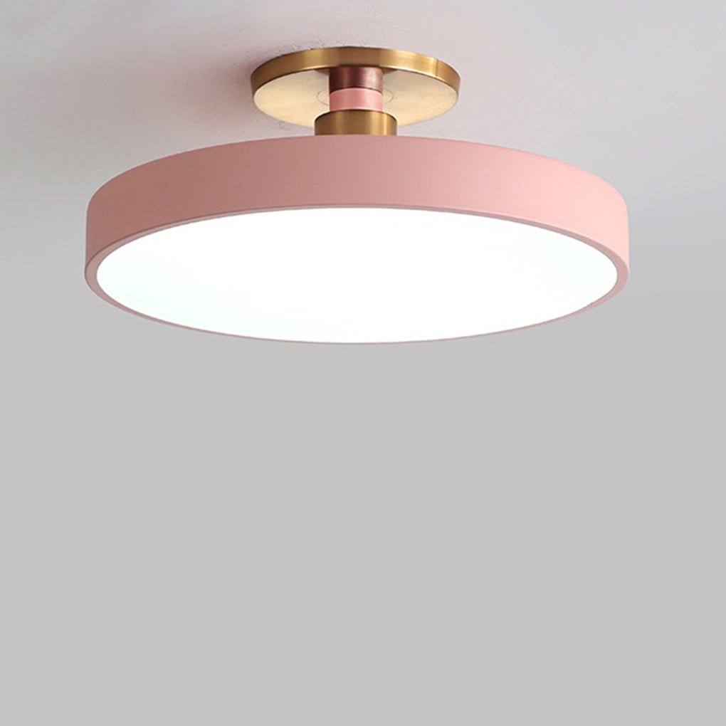 Modern LED Flush Mount Ceiling Light - Metal & Acrylic Globe Design