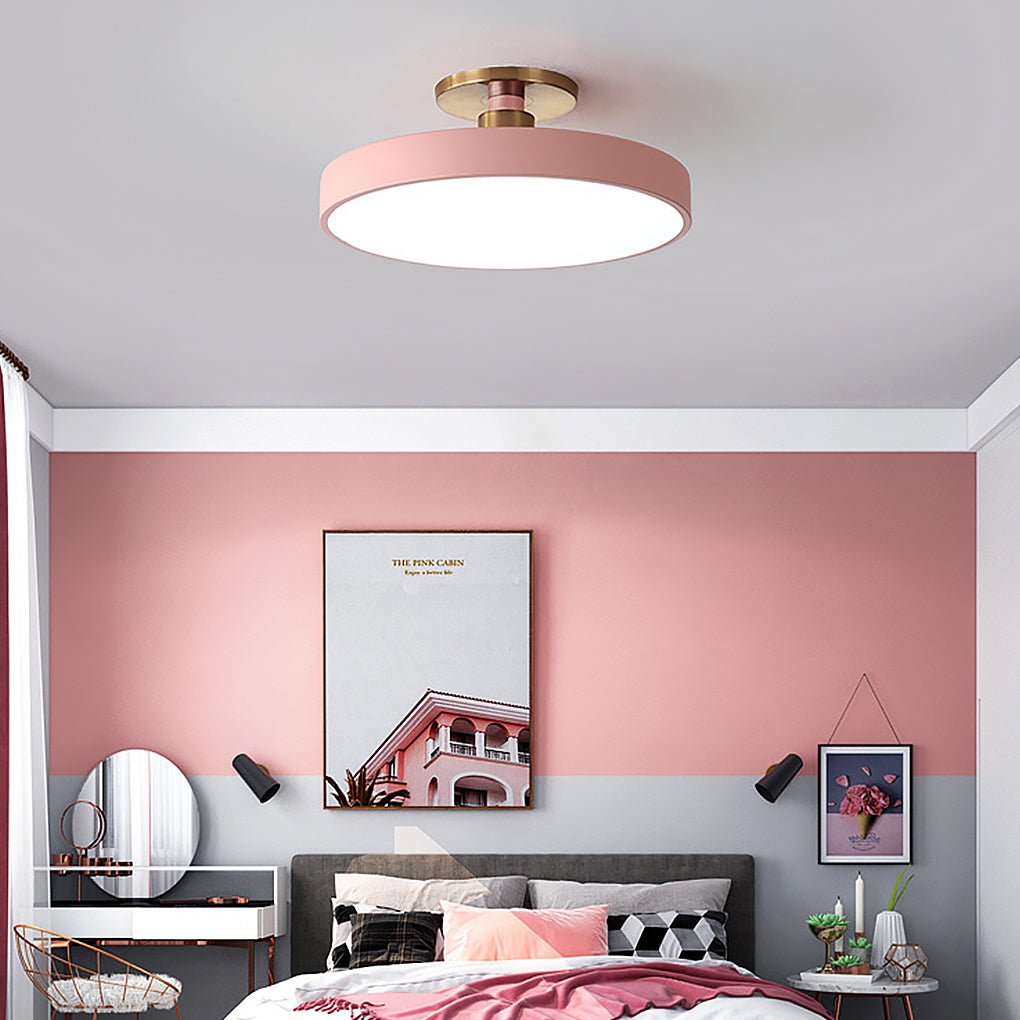 Modern LED Flush Mount Ceiling Light - Metal & Acrylic Globe Design