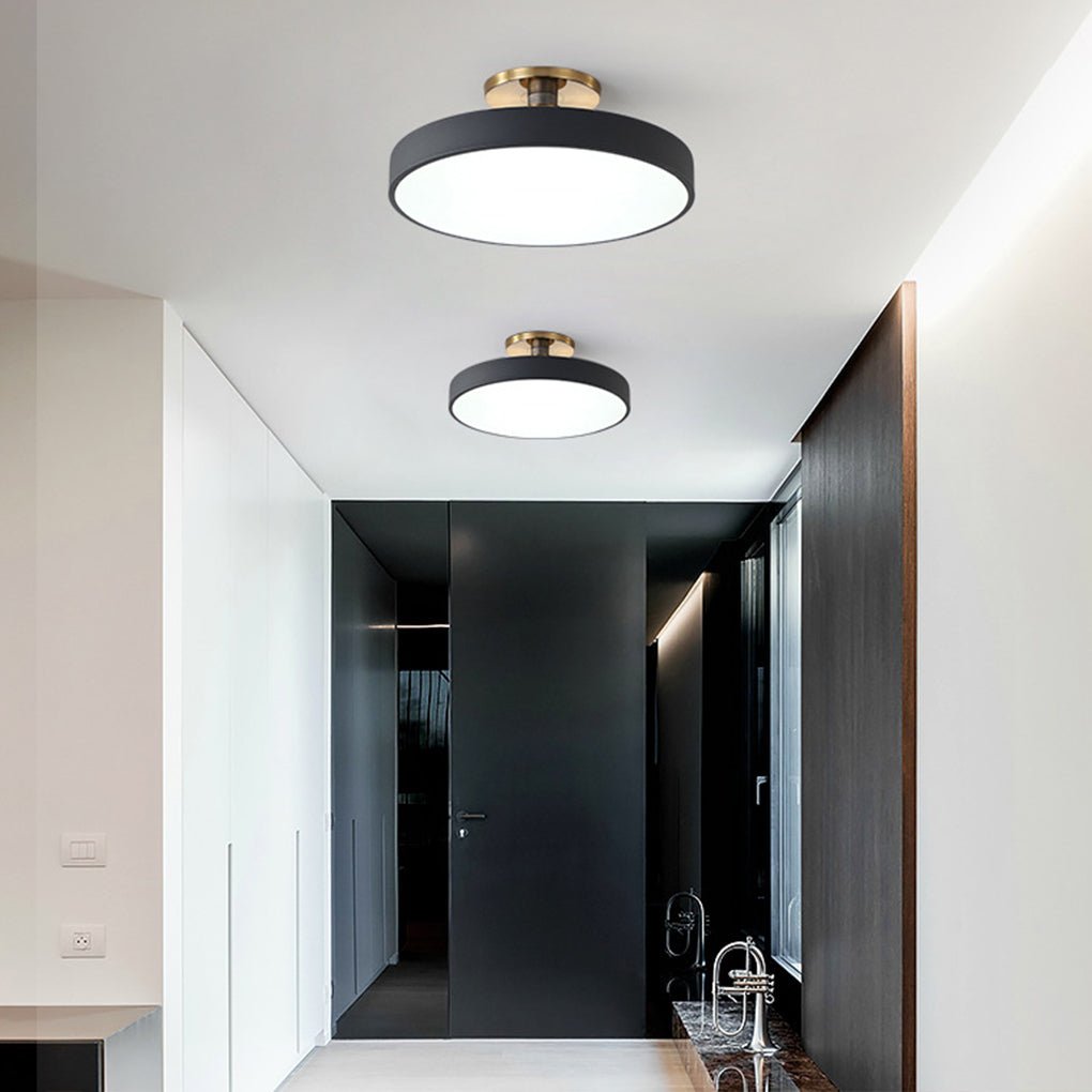 Modern LED Flush Mount Ceiling Light - Metal & Acrylic Globe Design