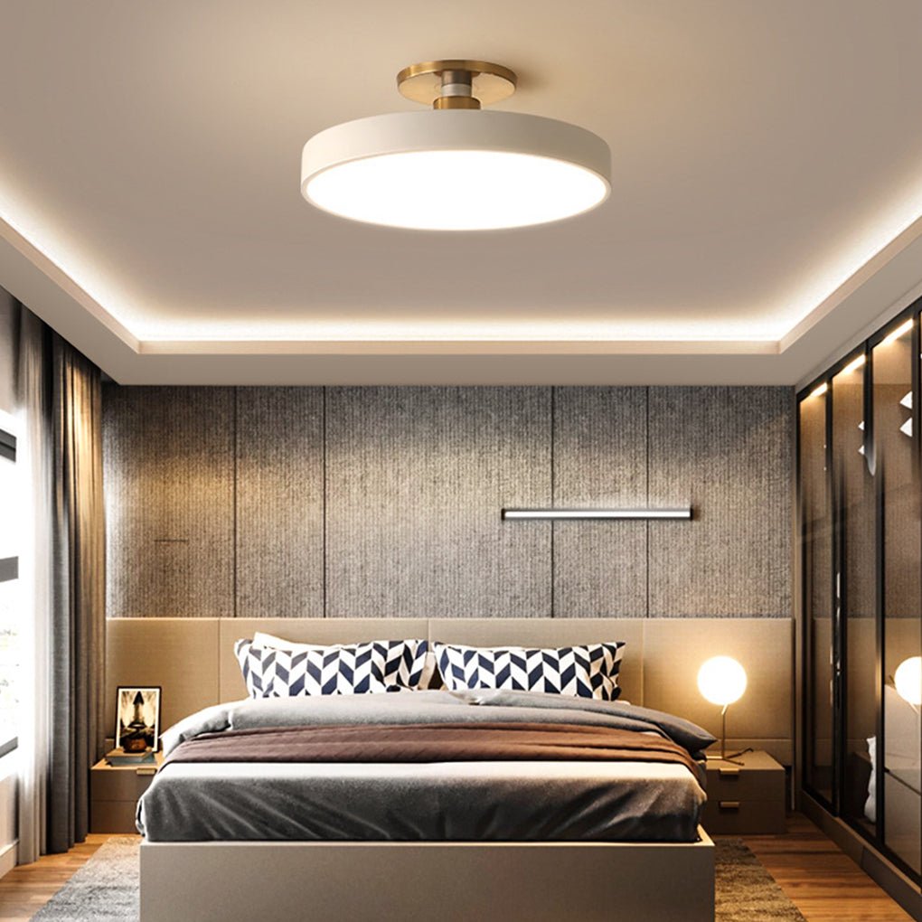 Modern LED Flush Mount Ceiling Light - Metal & Acrylic Globe Design