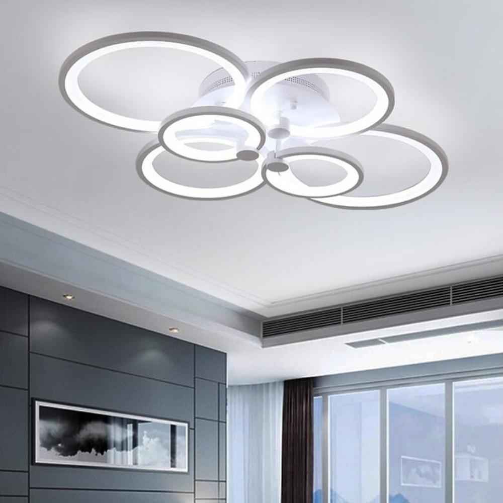 Multi-Circle Dimmable LED Semi-Flush Mount Ceiling Light