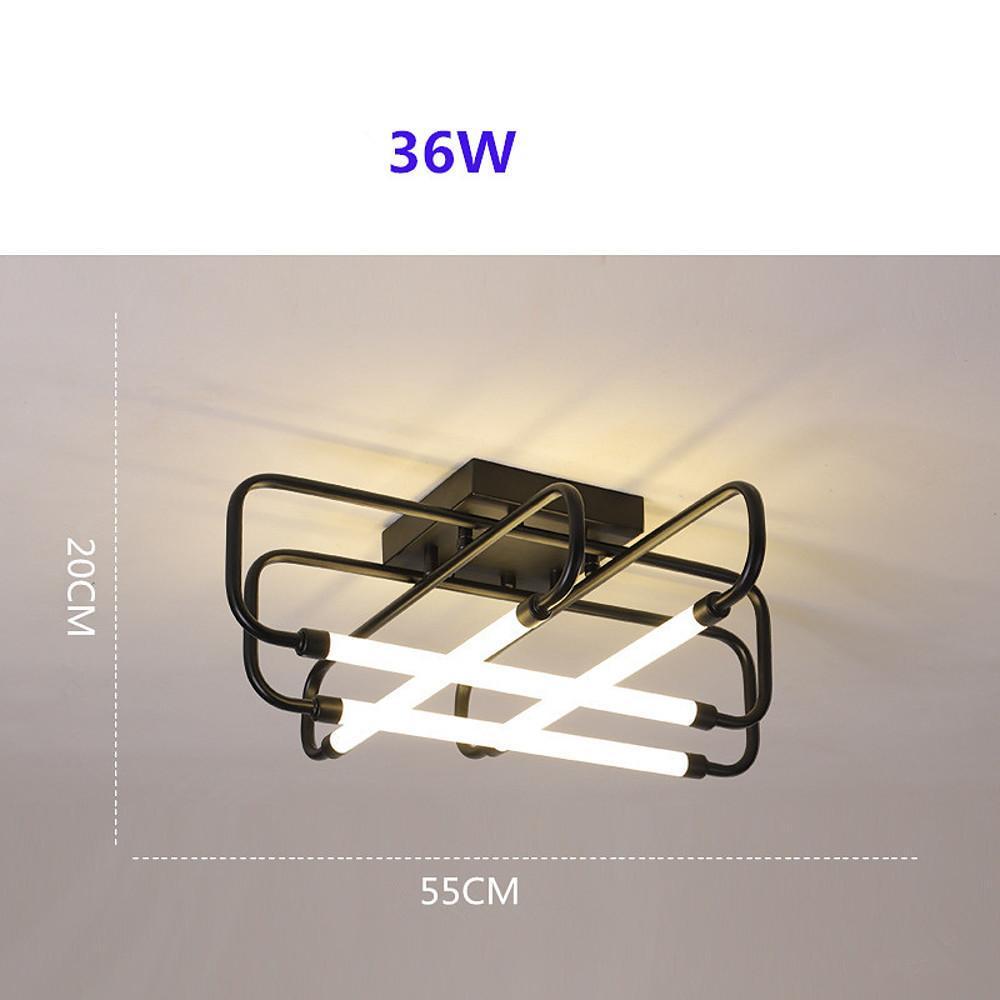 Geometric LED Flush Mount Ceiling Light with Dimmable Remote Control