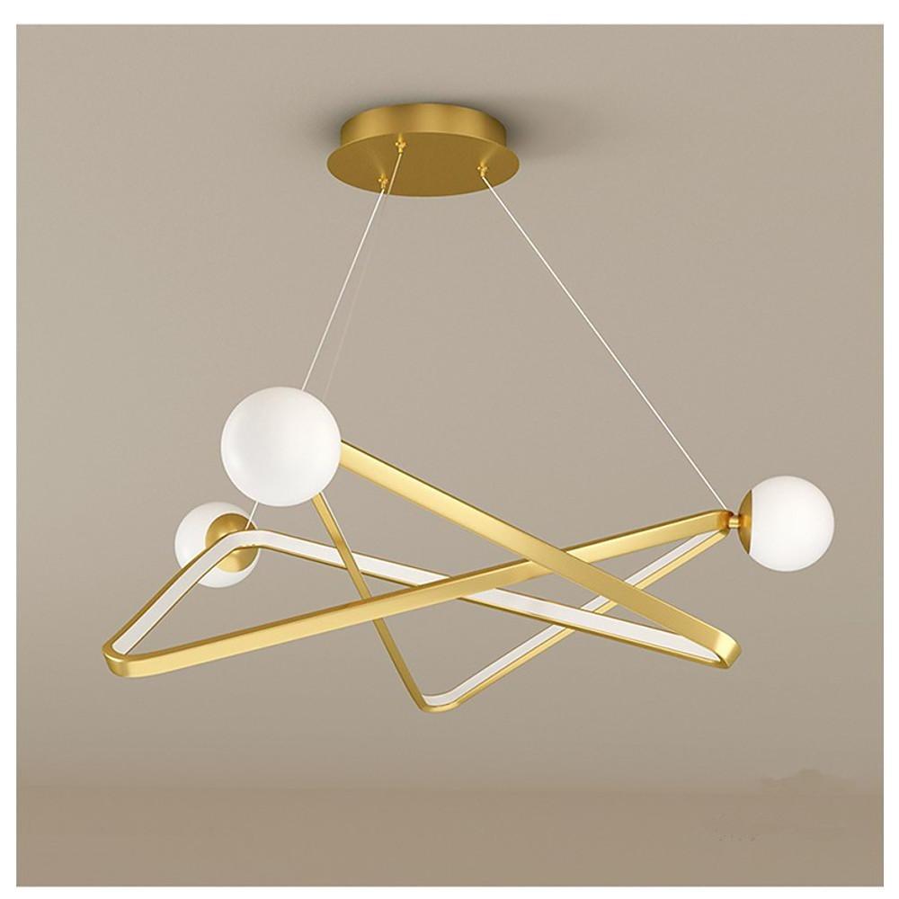 Geometric LED Pendant Light Modern Glass Chandelier