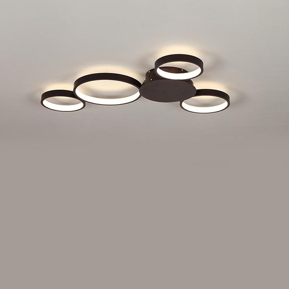Modern 4-Circle LED Flush Mount Ceiling Light - Silicone Shade