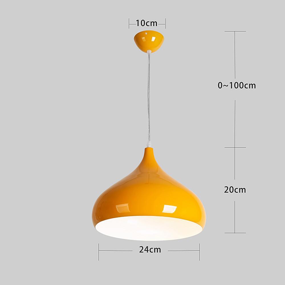 9-Inch Metal Dome Pendant Light - Modern Downlight Fixture