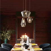 Nordic Industrial Glass Pendant Light with Copper Finish