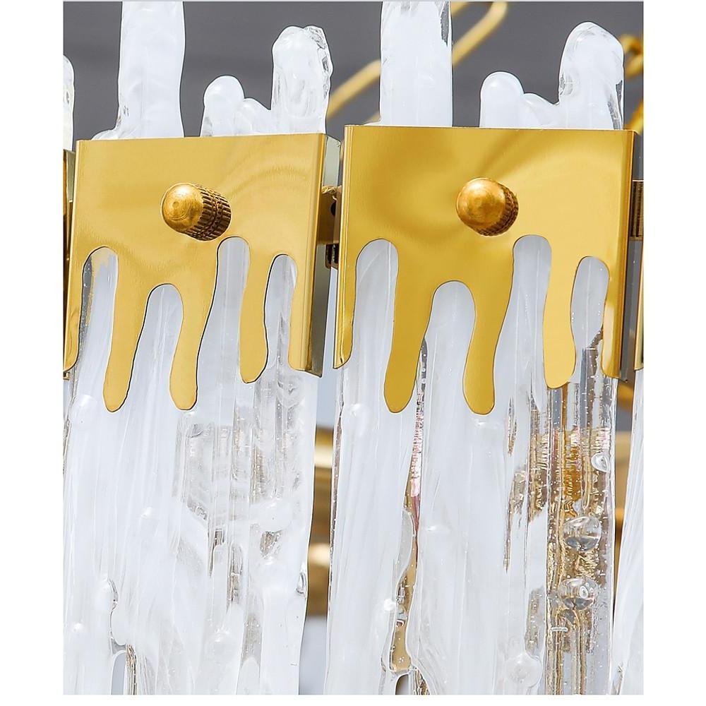 Round Crystal Chandelier | Gold Finish | Modern Luxury Design