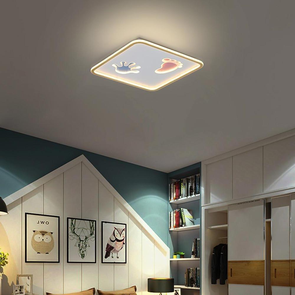 Hand & Foot Print LED Flush Mount Ceiling Light for Kids Room