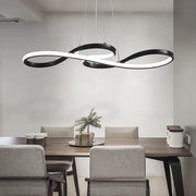 Modern Wave Silicone LED Pendant Light - Adjustable Dining Room