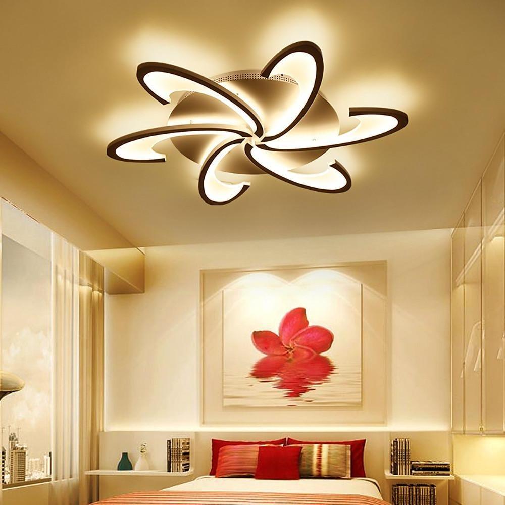 Modern Geometric Wave Flush Mount Ceiling Light with LED 28 Inch