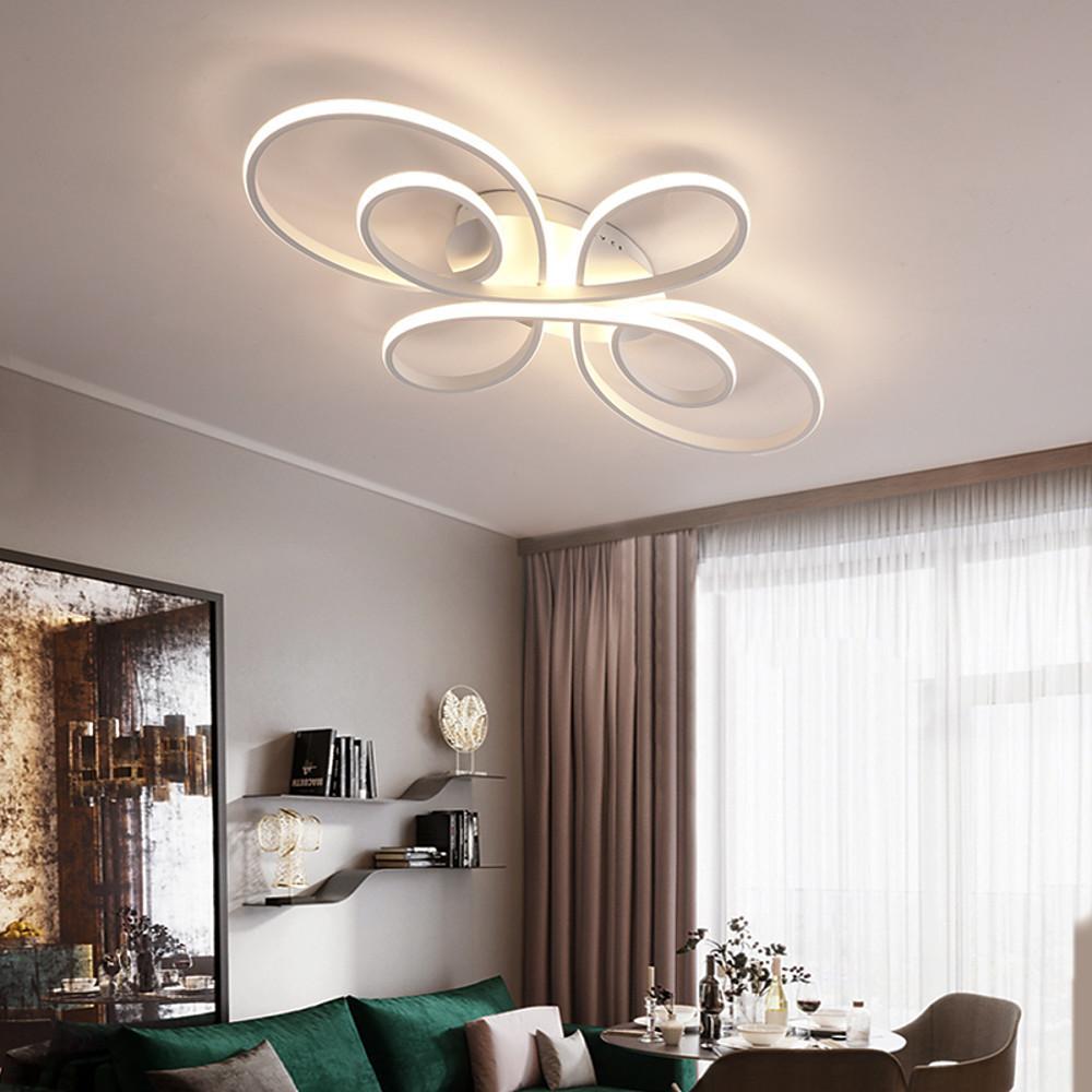 Wave Nordic Flush Mount Ceiling Light - Dimmable LED Silica Gel