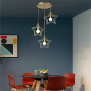 Multi Star Geometric Pendant Light - Modern Metal Hanging Fixture