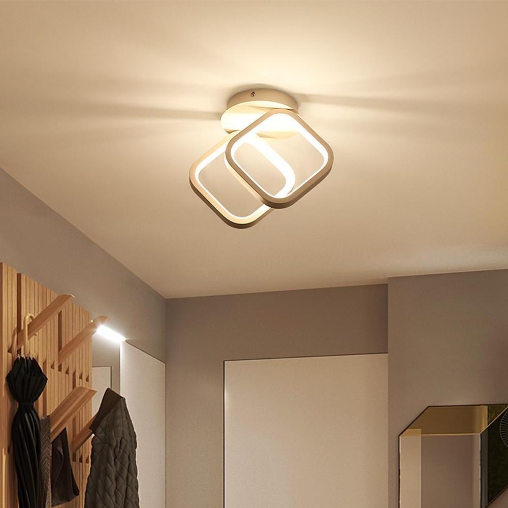 2 Ring Flush Mount Ceiling Light Minimalist LED Aluminum