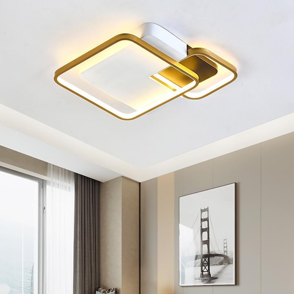 Nordic Geometric LED Flush Mount Ceiling Light - Metal & Acrylic