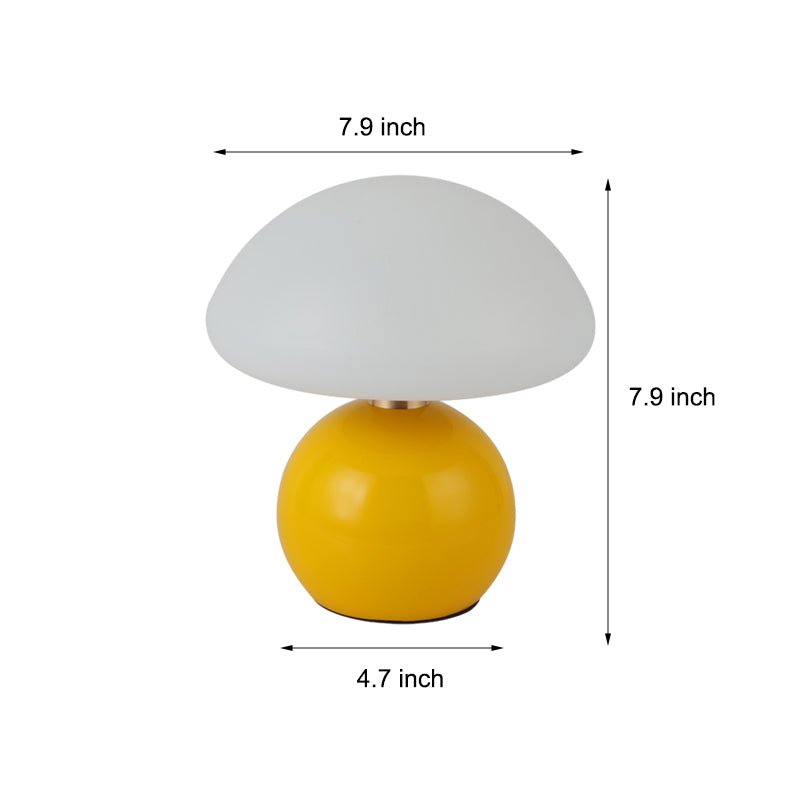 Touch Control Mushroom Kids Table Lamp with Metal Base & Acrylic Shade