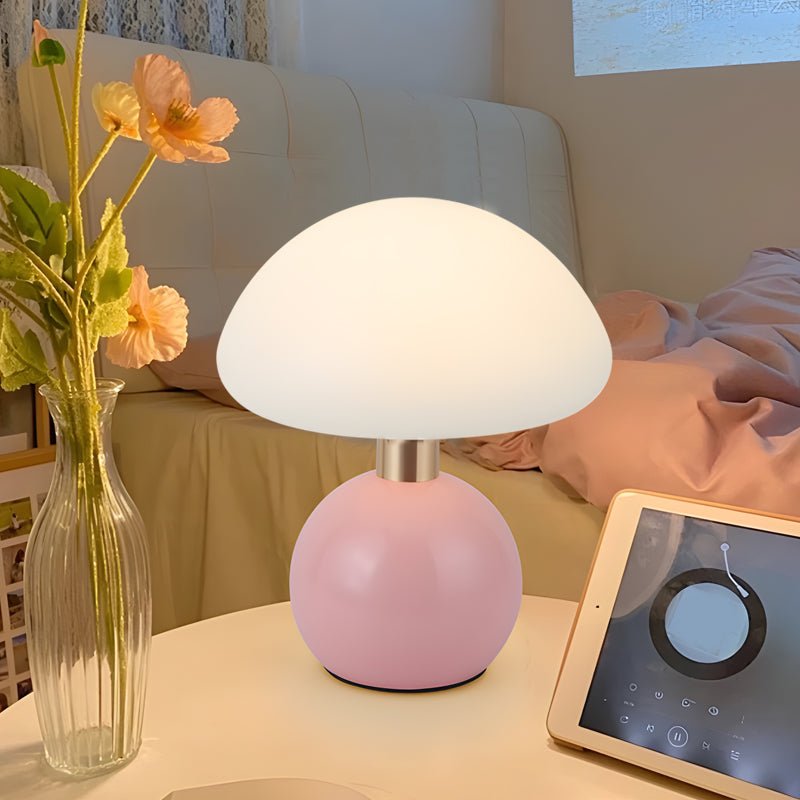 Touch Control Mushroom Kids Table Lamp with Metal Base & Acrylic Shade