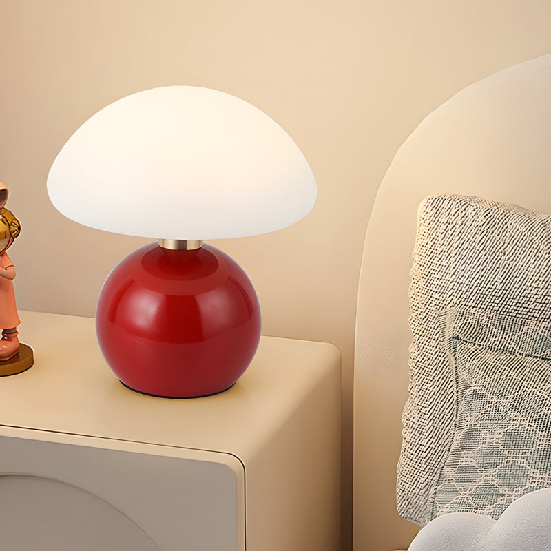Touch Control Mushroom Kids Table Lamp with Metal Base & Acrylic Shade