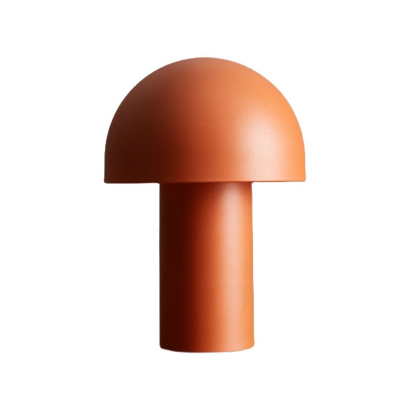 Modern Mushroom Frosted Metal Touch Table Lamp with Dome Shade