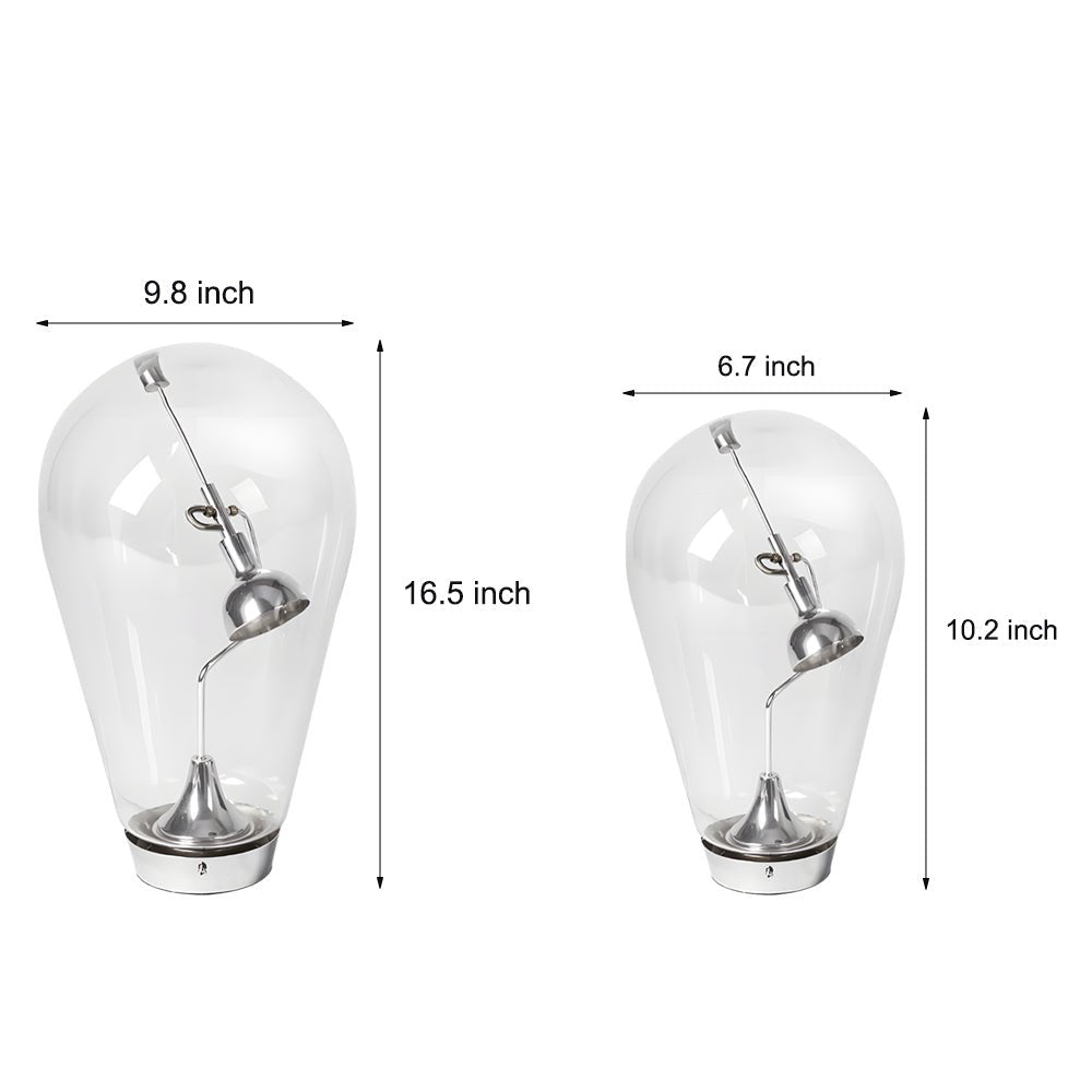 Touch-Dimming Glass Bulb Desk Lamp with Magnetic Control