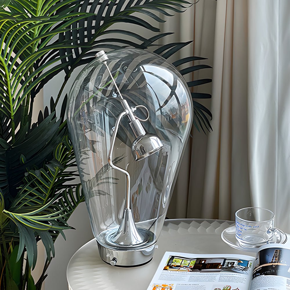 Touch-Dimming Glass Bulb Desk Lamp with Magnetic Control